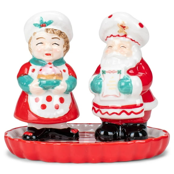 Transpac Dolomite North Pole Salt & Pepper Shakers Set