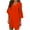 Orange, variant on Homenesgenics Summer Dresses for Women under $10 Plus Size Women's Casual Loose Large Sleeve V-Neck A-Line Skirt Gifts for Women