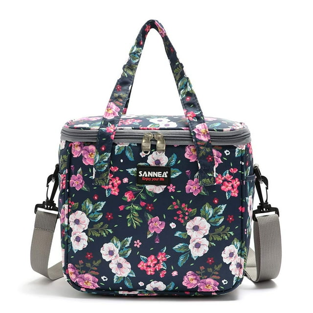 Bolsa de almuerzo Aschar reutilizable con aislamiento térmico para mujer, diseño floral