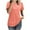 01 Orange, variant on Weiqiqre T Shirts for Women Short Sleeve Shirts 2025 Pleated Summer Fashion Tops Loose Fit Crew Neck Casual T-Shirts Vacation Outfits