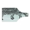 thumbnail image 1 of Safari Cutting Board, Zebras Animals Skin Print with Stripes Jungle Wildlife Picture Art, Decorative Tempered Glass Cutting and Serving Board, Wine Bottle Shape, Black and White, by Ambesonne, 1 of 1