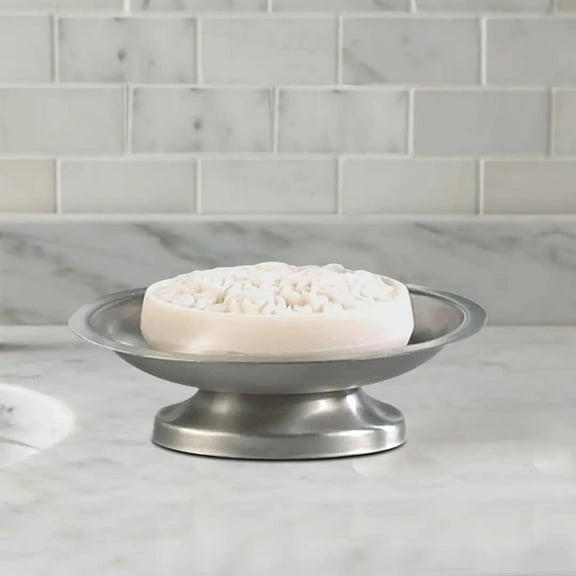 Soap Dish for Bathroom Counter,Shower & Kitchen | Brushed Steel