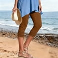 thumbnail image 4 of Guluxicc Women's Cropped Pants Elastic Waist Relaxed Summer Casual Capris for Everyday Wear, 4 of 9