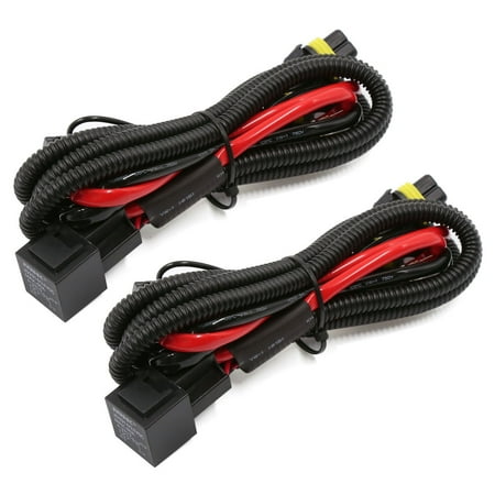 - Unique Bargains 2 Pcs 7Ft Long H3 Car Fog Light Relay Wiring Harness Plug Cord Kit 40A DC 24V