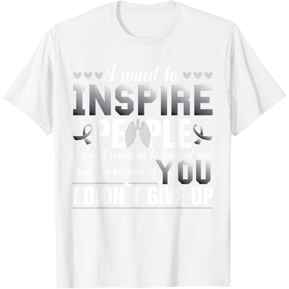 Exquisite and comfortable-Lung Cancer Awareness White Ribbon Lung Cancer T-Shirt