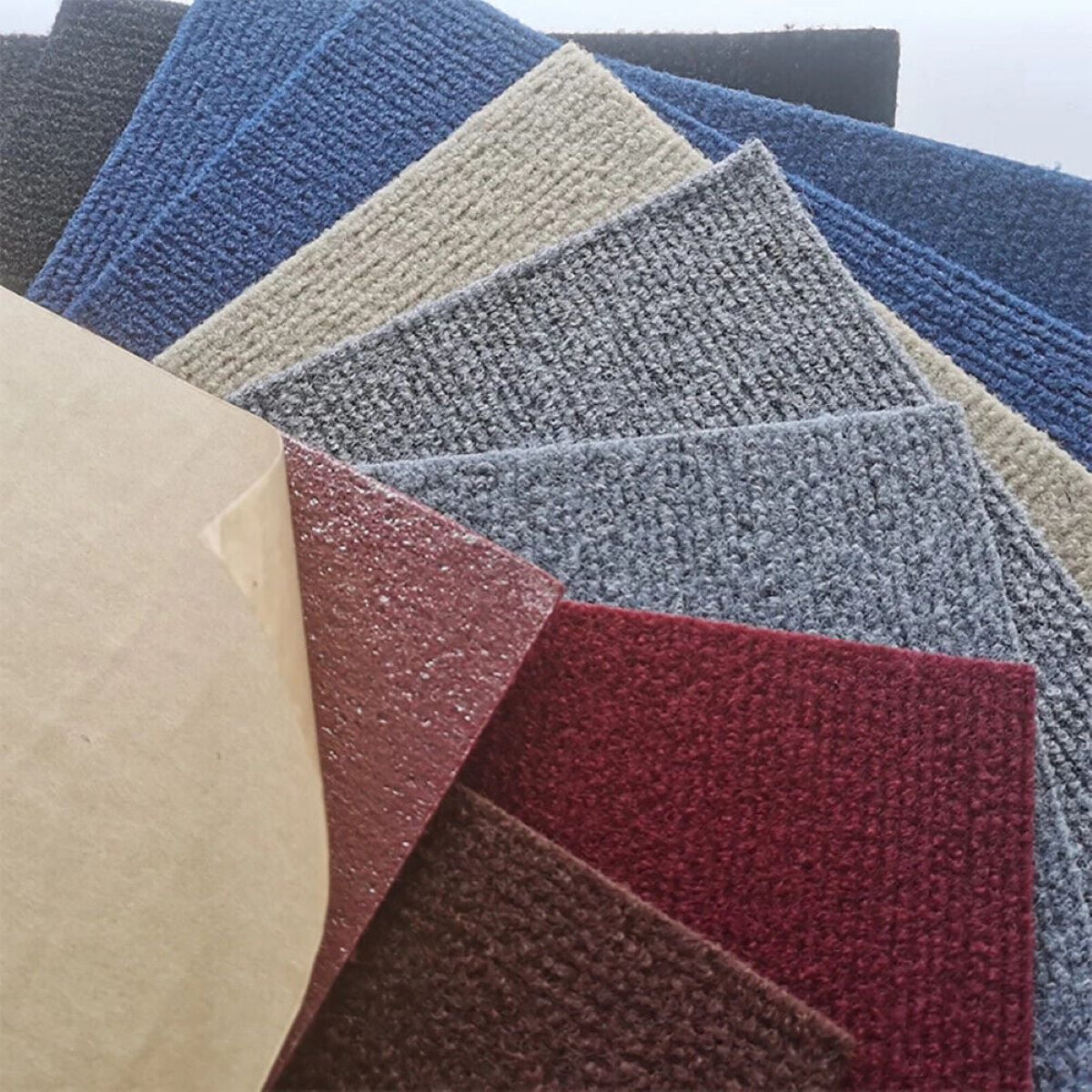 Self Adhesive Carpet Floor Tiles Anti-Slip, Easy To Peel And Stick Squares Carpet Tile 12 Tiles 12 Sq Ft - View #7
