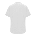 thumbnail image 6 of Fashion Olyvenn Women's Summer Casual Short Sleeve Blouse Off-The-Shoulder Short Sleeve Shirt with Notched V-Neck T Shirts White XL, 6 of 8