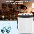 thumbnail image 5 of Adnoom Washing Machine, 19lbs Washer & 11lbs Spin Dryer Combo Washing Machine, Compact Washer Machine with Drain Pump&Time for Dorm and Home, Gray, 5 of 7