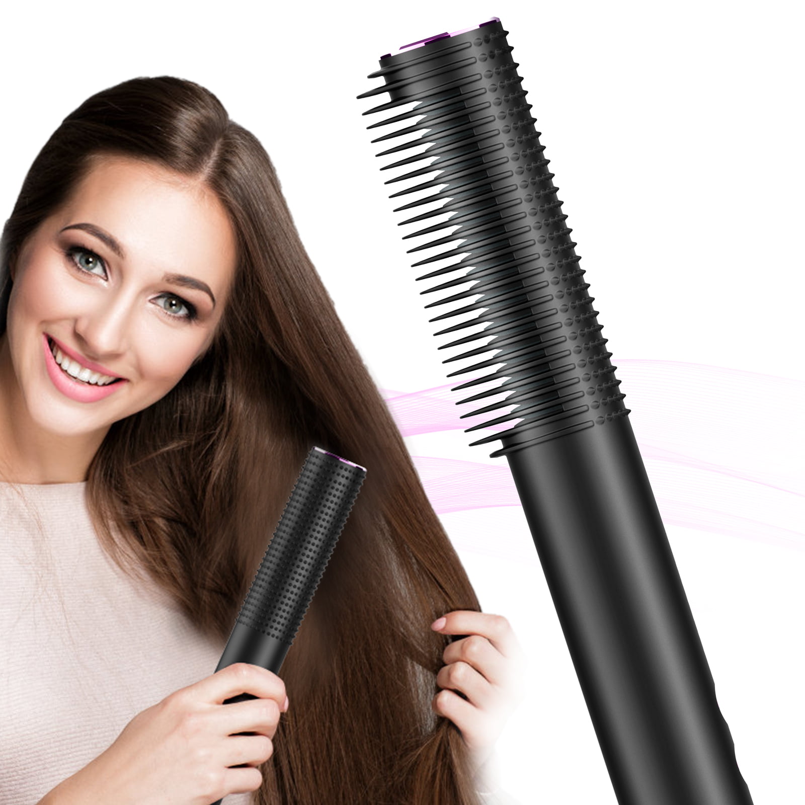 INFOREK TRADE One Step Hot Air Brush OneStep Hair Dryer and Volumizer  Styler Professional 2in1 Salon Negative Ion Ceramic Electric Blow  Rotating Straightener and Curly Comb with AntiScald Black Hair Styler One