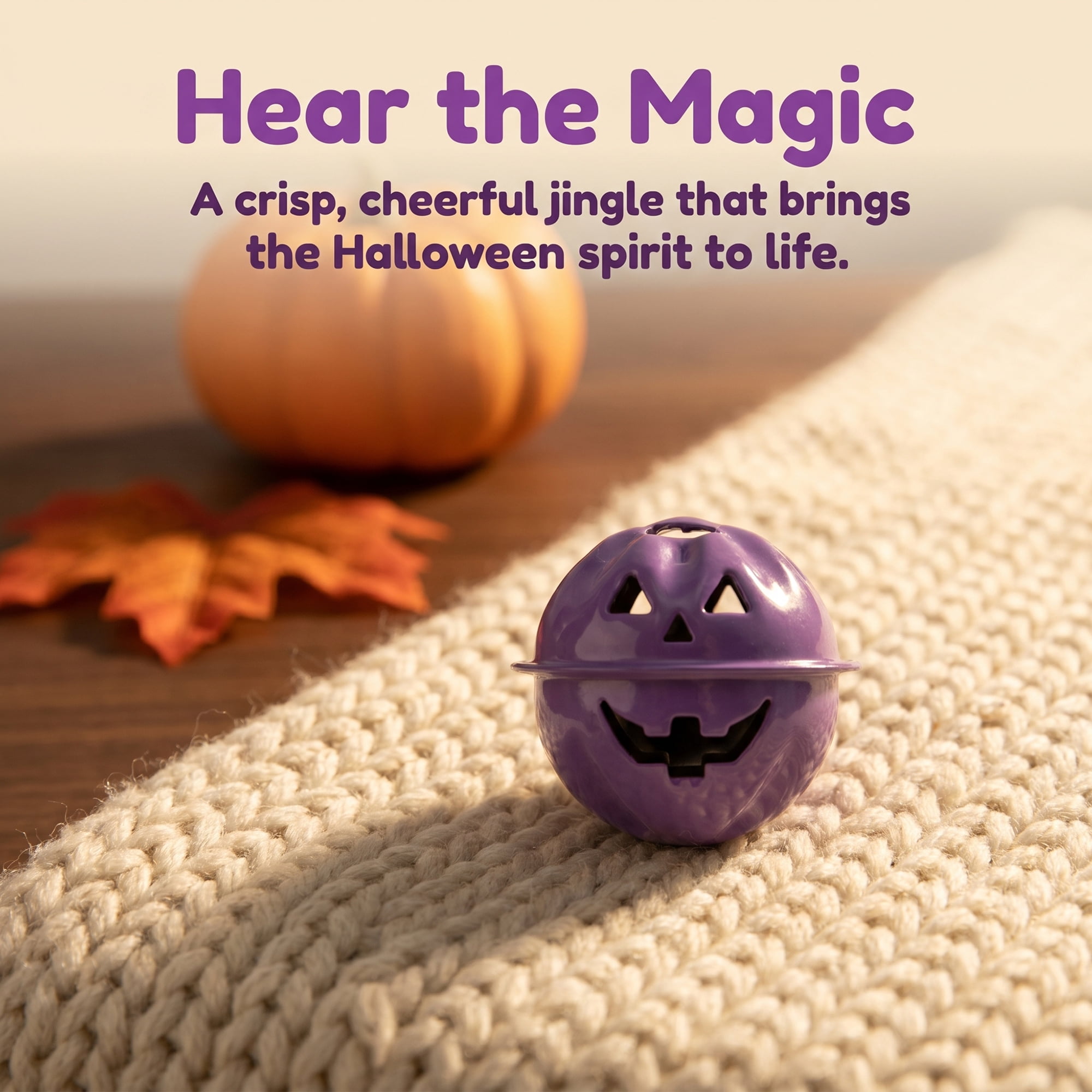 Unique Bargains 10Pcs Pumpkin Halloween Craft Round Bells Purple 1.2" x 1.2" x 1.2"