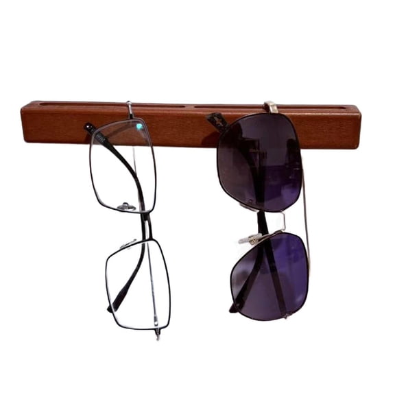 Wall Mounted Wooden Sunglasses Organizer Rack, Multi-Eyewear Display Holder Storage