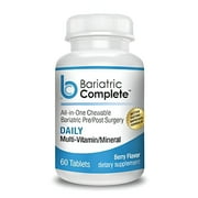 Bariatric Complete All-in-One Multivitamin Chewable/For Bariatric Surgery/Gastric Sleeve, Gastric Bypass, Duodenal Switch/ High Potency