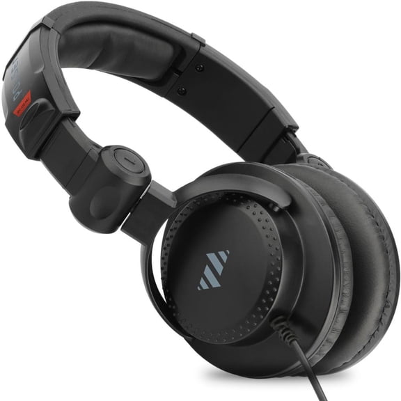 Polsen Closed-Back Over-Ear Studio Monitor Headphones, 50.8mm Dynamic Drivers, 10' Cable, Swiveling Earcups, 3.5mm Plug with 1/4" Adapter