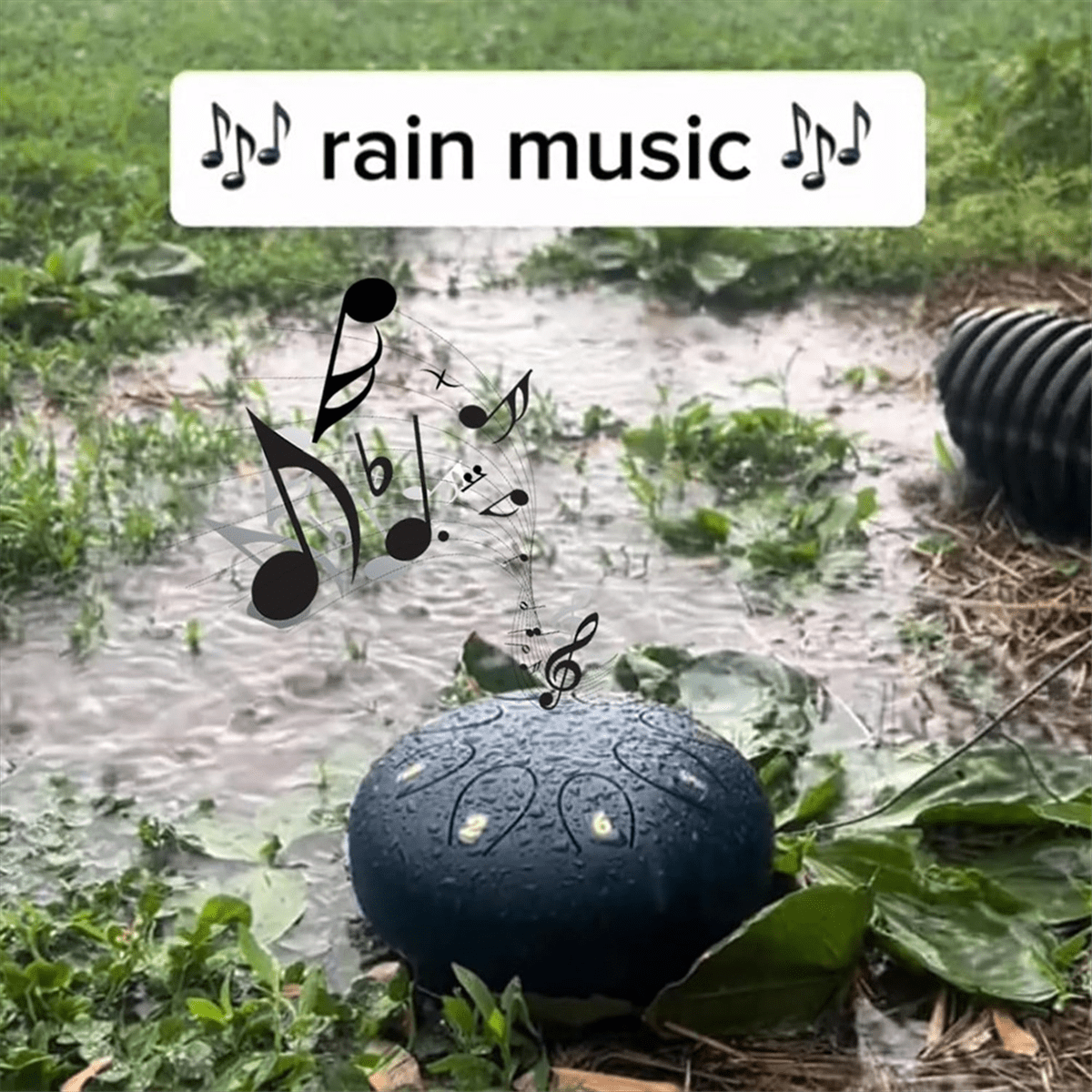 6 Inch 8 Tone Rain Drum Outdoor Chakra Drum Garden Instrument Rain Drum Ethereal Drum F