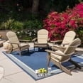 thumbnail image 3 of GDF Studio Cartagena Outdoor Acacia Wood Folding Adirondack Chairs with Cushions, Set of 4, Gray and Khaki, 3 of 11