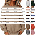thumbnail image 3 of Women's Chunky Knit Pullover Sweater with Crew Neck, Loose Thick Warm Casual Long Sleeve Top, for Fall Winter Daily Wear, Home Comfort or Cozy Outings Pink XXL, 3 of 5