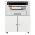 thumbnail image 5 of White Metal Printer Stand with Storage Mobile Printer Tables for Small Spaces with Door Adjustable Shelf File Cabinet on Wheels for Home Office., 5 of 24