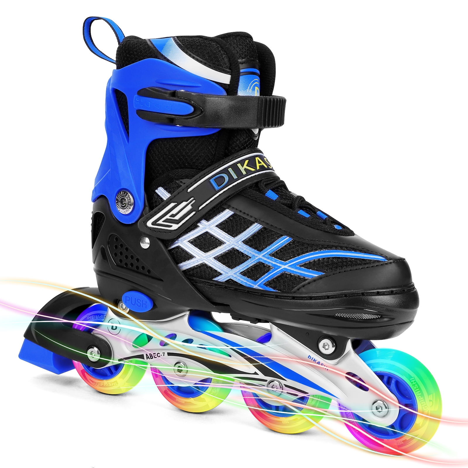 Adjustable Kids Roller Blades Inline Skates Light Up Flash Size S M L Best Gift 