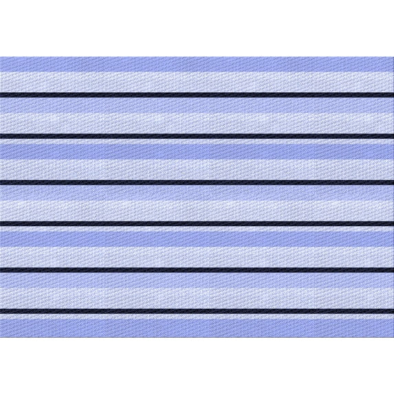 Ahgly Company Machine Washable Indoor Rectangle Transitional Heavenly Blue Area Rugs, 7' x 10'