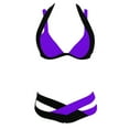 thumbnail image 6 of BKQCNKM Bikini Sets For Women Womens Swimsuits Swimsuit Women Bikini Plus Size Swimsuit For Women Bikinis High Waisted Bikini High Waist Bikini Set (2PC) Purple M, 6 of 6