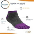 thumbnail image 4 of FUN TOES Women Toe Socks Barefoot Running Socks Size 9-11 Value Pack of 5 Pairs, 4 of 4