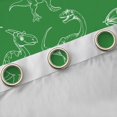 thumbnail image 4 of jejeloiu Kawaii Dinosaur Blackout Curtains Set of 2 (52x84 Each),Cartoon Dino Window Curtains,Green White Curtains and Drapes For Girls Kids,Breathable Home Decor, 4 of 6