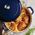 thumbnail image 2 of Tramontina Bestow 4-Quart Enameled Cast Iron Braiser with Lid, Gradated Cobalt, Oven-Safe, 2 of 6