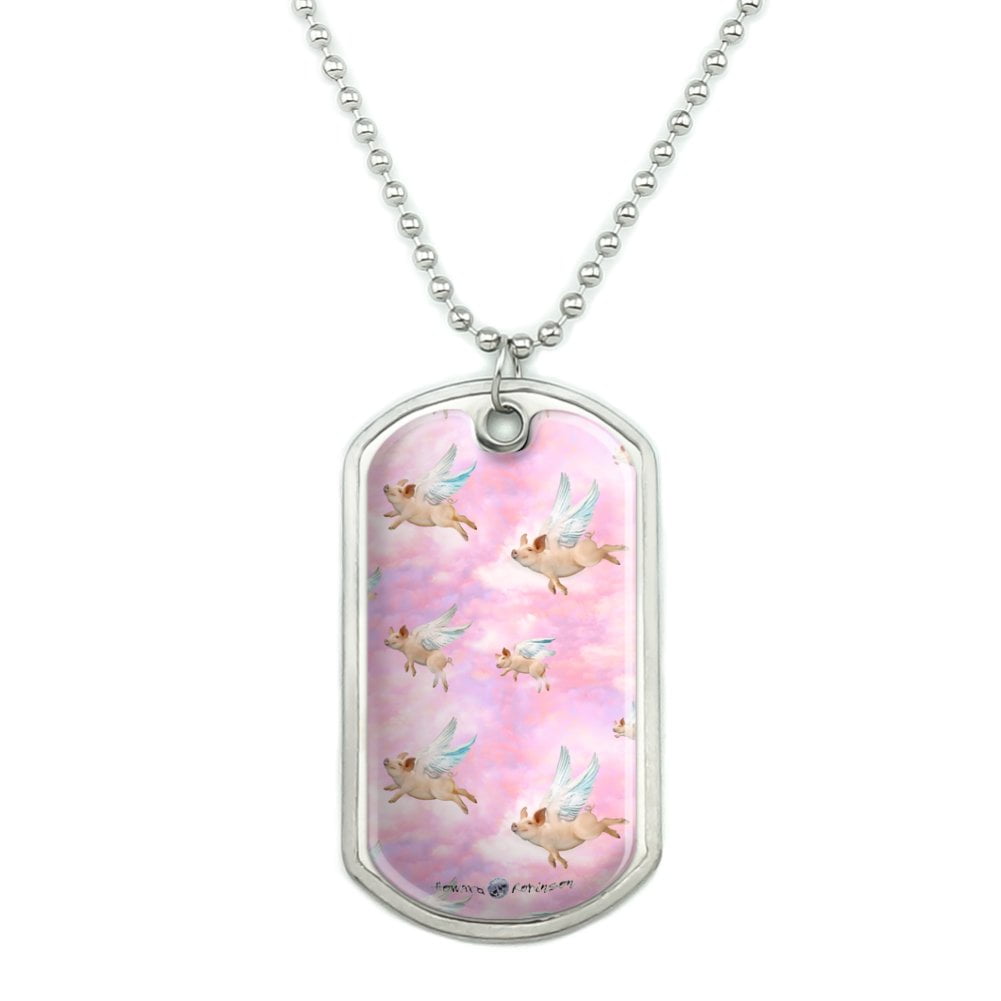 Resin Flying Pink Pig Custom Engraved You are more Loved Heart Locket Necklace Resin Flying Pink Pig Custom Engraved You are more Loved Heart Locket Necklace