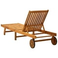 thumbnail image 4 of vidaXL Patio Lounge Chair Sunbed Sunlounger with Cushion Solid Acacia Wood, 4 of 10