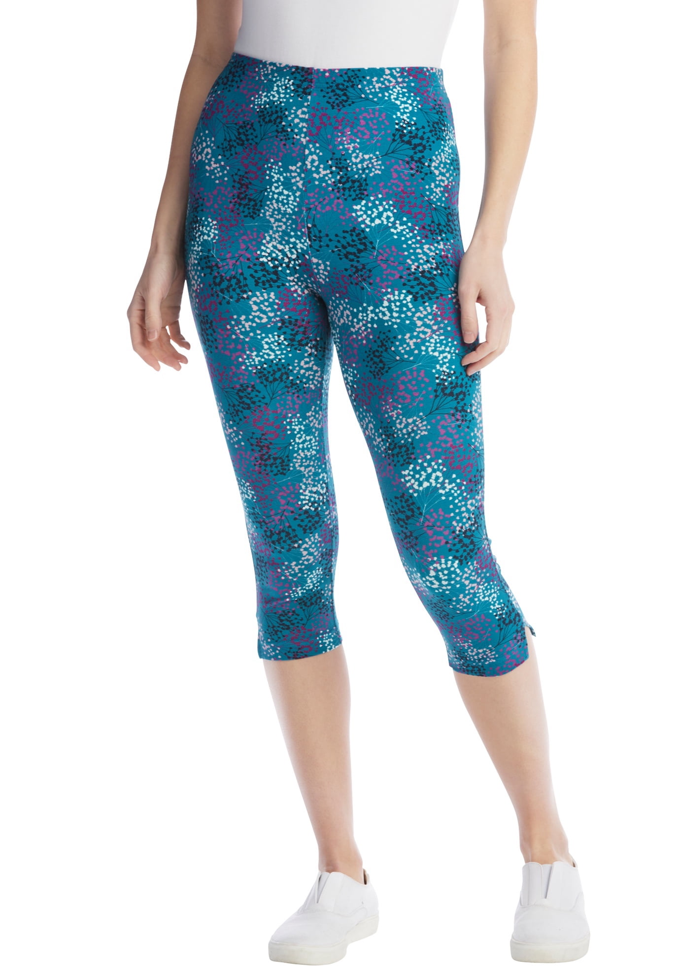 Deep Teal Spray Floral Multicolored 