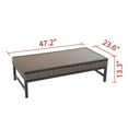 thumbnail image 3 of Patio Festival Right Angle Metal Outdoor Coffee Table in Brown/Black, 3 of 4