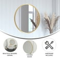 thumbnail image 6 of Merrick Lane 24" Round Accent Wall Mirror in Black with Metal Frame for Bathroom, Vanity, Entryway, Dining Room, & Living Room, 6 of 12