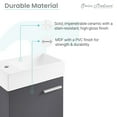thumbnail image 5 of Colmer 18" Wall-Mounted Bathroom Vanity in Slate, 5 of 14