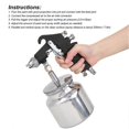 thumbnail image 2 of Pneumatic Spray Gun Paint Sprayer Tool Black Diamond Matte 1.5mm Lower Pot Diameter F‑75‑S, 2 of 4