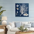 thumbnail image 3 of Stupell Industries Coastal Coral Medley on Navy Canvas Art, 36 x 36, by Lanie Loreth, 3 of 8