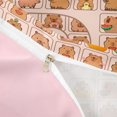 thumbnail image 4 of meiyoeat meiyoeat Initial Alphabet D Twin Duvet Cover,Kawaii Animal Capybara Twin Bedding,Pink Reversible,2 Pieces,1 Duvet Cover and 1 Pillowcase, 4 of 6