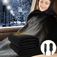 MFJESEAA Car Electric Blanket 12V Electric Heated Travel Blanket 3