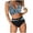 hwj# Navy160, variant on Huowey Women Swimsuit Leopard Front Front Cross Ruched Halter Beachwear Bikini Set V-Neck High Waist Tummy Control Vintage 2 Piece Stylish Swimwears Tankinis Set,Red,M