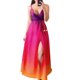 thumbnail image 1 of VISgogo, vestido de gasa con tirantes finos para mujer, vestido de fiesta con abertura sin mangas informal de verano degradado Multicolor VISgogo  moda, 1 of 9