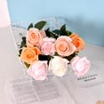 thumbnail image 4 of PENGXIANG 5 Packs 19.7 inch Wedding Rose  Single Branch Moisturizing Rose Valentine‘s Day Decorative Roses Silk Roses Flower Imitation Flowers, 4 of 9