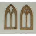 thumbnail image 3 of Set of 2 Whitewashed Wood Gothic Arch Window Frame Wall Hangings - Sculptural Elegance for Your Home Decor - 15.75 Inches High,Timeless and Enchanting Ambiance, 3 of 3