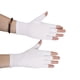thumbnail image 3 of GOOHOCHY Guantes de medio dedo de protección solar blanca, manopla de entrenamiento, guantes cortos de protección UV para arte de uñas, ciclismo al aire libre, escalada, montar, 3 of 8