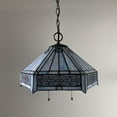 thumbnail image 5 of Tiffany Pendant Lights Fixture Pink Blue Stained Glass Hexagon LED Bulb Included for Dining Room 16"W*16"D*75"H, 5 of 6