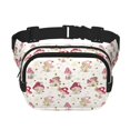 thumbnail image 1 of Fotbe Floral Mushroom Cangurera Cuadrada con Estampado de Doble Capa, Bolsa de Cintura Ajustable Mini para Hombres y Mujeres, 1 of 9