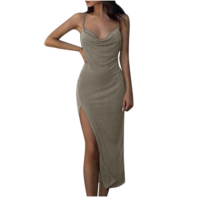 EQWLJWE Robes d'Été pour Femmes 2023 Liquidation Robes pour Femmes Style Été Imprimé Vacances Robe à Bretelles Col en V