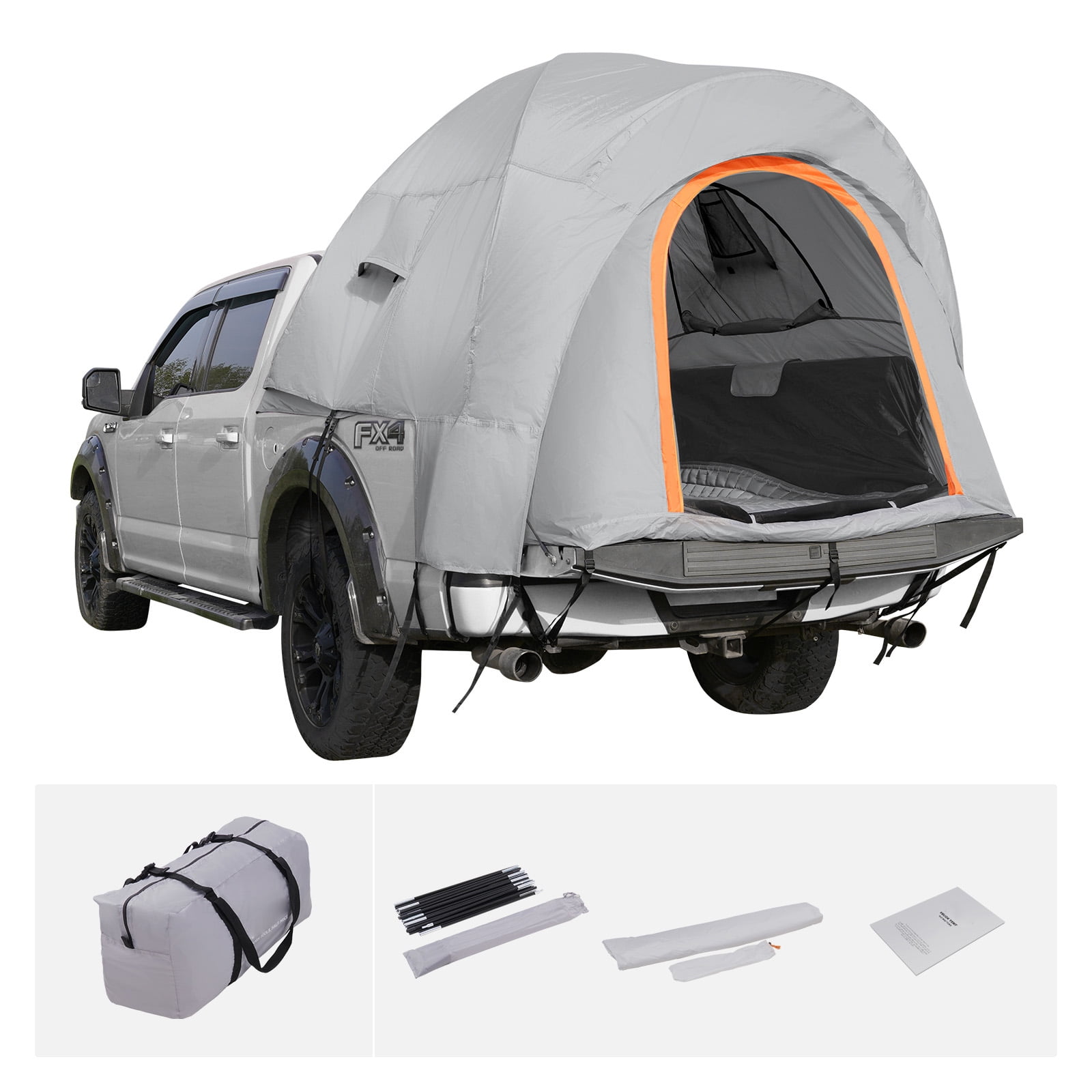 VEVOR SUV Camping Tent 8-8 Ft Waterproof Pickup SUV Tent with Rainfly Carry Bag Car Canopy Shelter for Camping Outdoor Travel