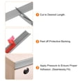 thumbnail image 5 of Uxcell 12mm x 5000mm Flexible TPE Self Adhesive U-Shape Veneer Edging Edge Banding Gray, 5 of 6