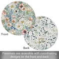 thumbnail image 2 of CounterArt Nature's Notebook Reversible Round Easy Care Flexible Placemat 4 Pack, 2 of 7