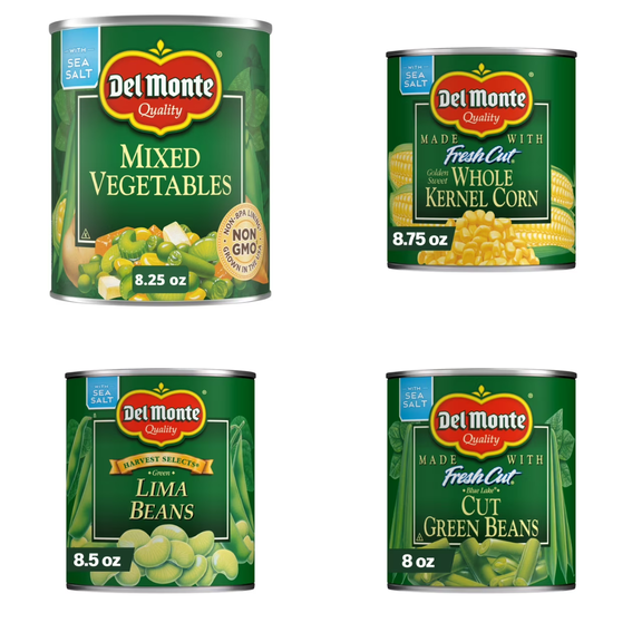 Del Monte Canned Vegetable Bundle 8.5 oz, 8 Pack