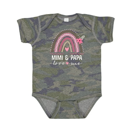 

Inktastic Mimi and Papa Love Me Rainbow Gift Baby Girl Bodysuit
